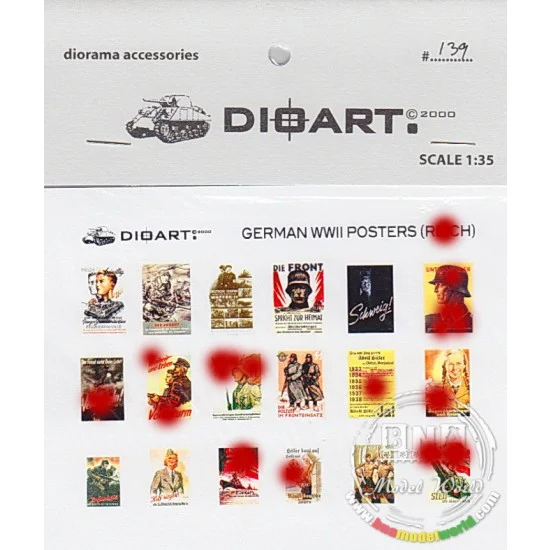 DioArt 139 1/35 WWII German Posters (Reich) - Scenics & Diorama