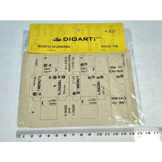 DioArt 1601 1/16 US WWII 10 in 1 Ration Cartons (x2 sheet, bond) - Scenics & Diorama