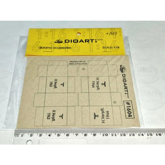 DioArt 1604 1/16 WWII Generic German Cartons (x2 sheets, bond) - Scenics & Diorama