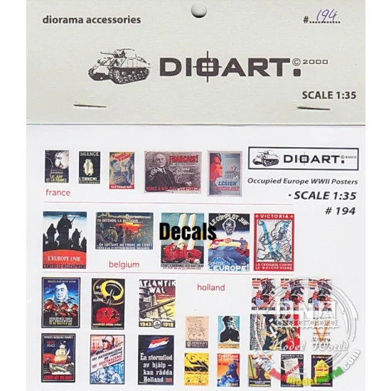 DioArt 194 1/35 WWII Nazi Occupied Europe Posters - Scenics & Diorama
