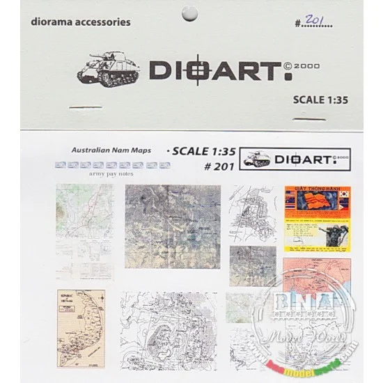 DioArt 201 1/35 Modern Australian Nam Maps - Scenics & Diorama
