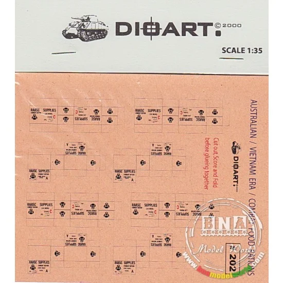 DioArt 202 1/35 Modern Australian Nam Era Combat Rations - Scenics & Diorama