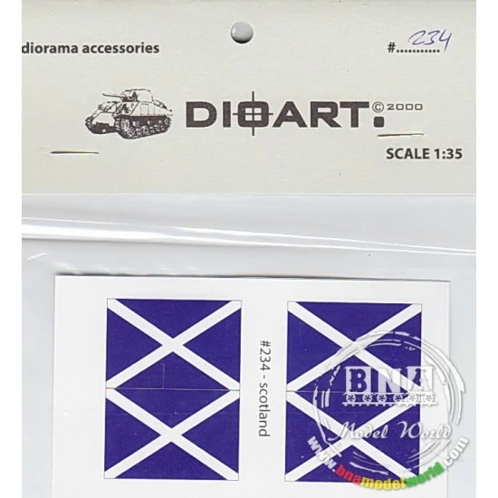 DioArt 234 1/35 Modern Scotland, Flags (printed double sided on paper, bond, x2 sheets) - Scenics & Diorama