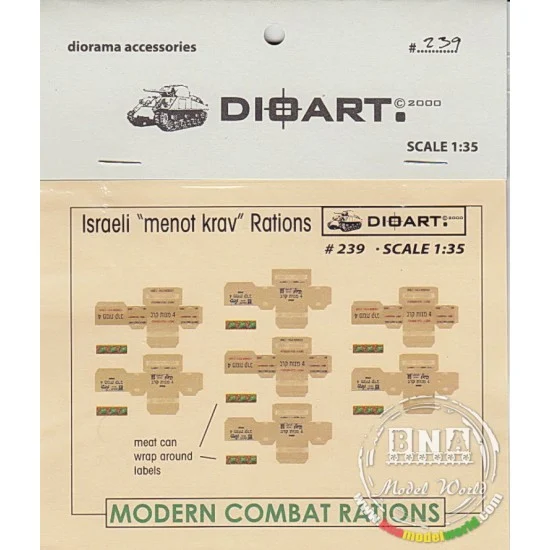 DioArt 239 1/35 Modern Israeli "Manot Krav" Ration Cartons - Scenics & Diorama