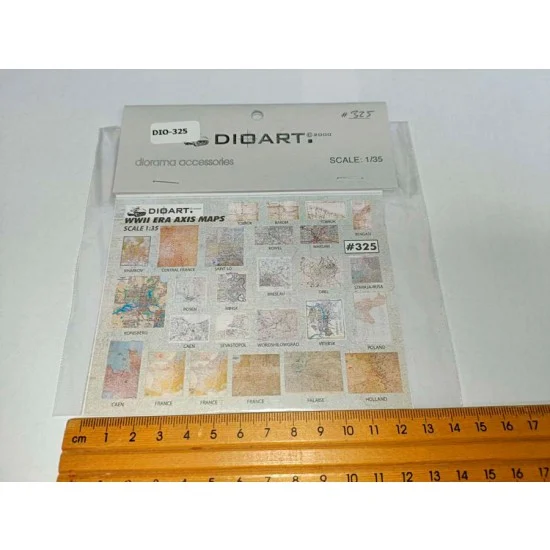 DioArt 325 1/35 WWII WWII Era Axis Maps (2 full colour sheets) - Scenics & Diorama