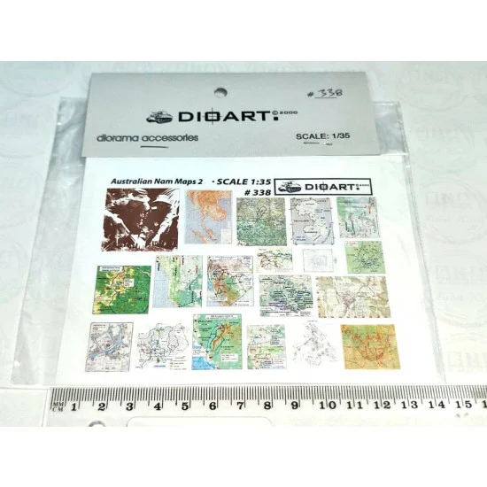 DioArt 338 1/35 Modern Australian, Nam Maps 2 (full color x 2 sheets, bond) - Scenics & Diorama