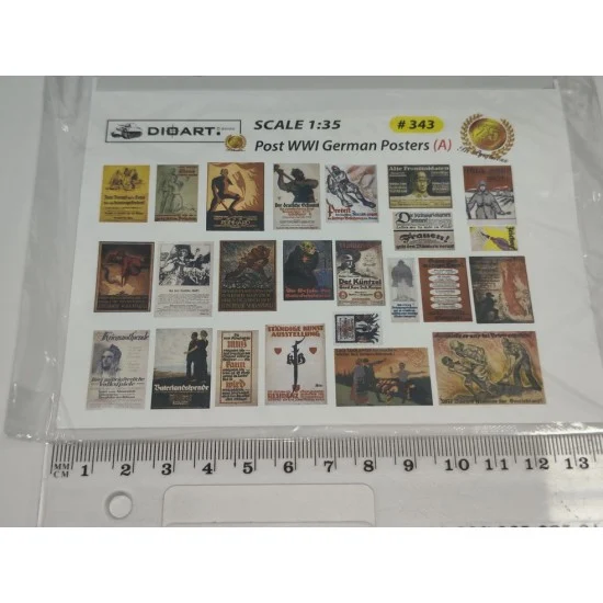 DioArt 343 1/35 WWI Post German Posters Ver.A (full colour, 2 sheets, bond) - Scenics & Diorama