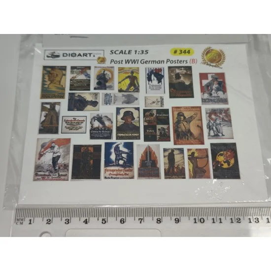 DioArt 344 1/35 WWI Post German Posters Ver.B (full colour, 2 sheets, bond) - Scenics & Diorama