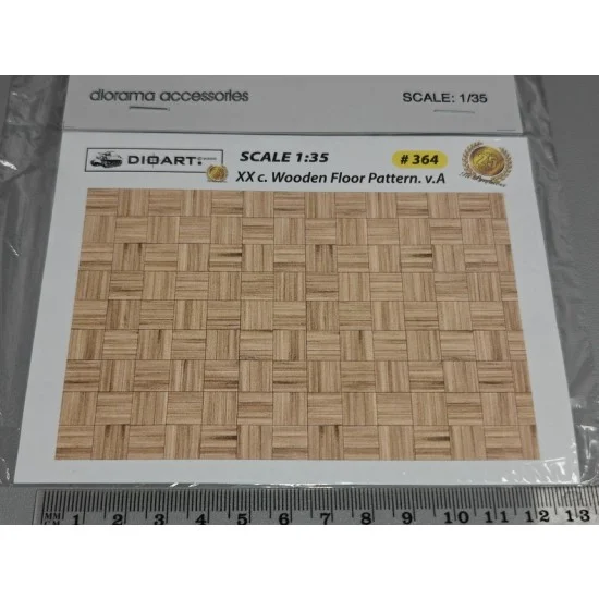 DioArt 364 1/35 Early XXc Wooden Floor Pattern A (2 full colour bond sheets) - Scenics & Diorama