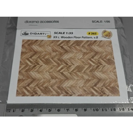 DioArt 365 1/35 Early XXc Wooden Floor Pattern B (2 full colour bond sheets) - Scenics & Diorama