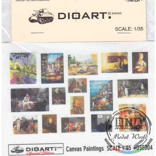 DioArt DSE004 1/35 Canvas Paintings (x1 sheet of cotton) - Scenics & Diorama