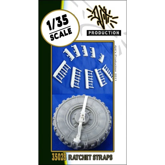 Djiti's Production 35028 1/35 Modern Ratchet Straps (15 ratchet straps in three positions) - Model Figures