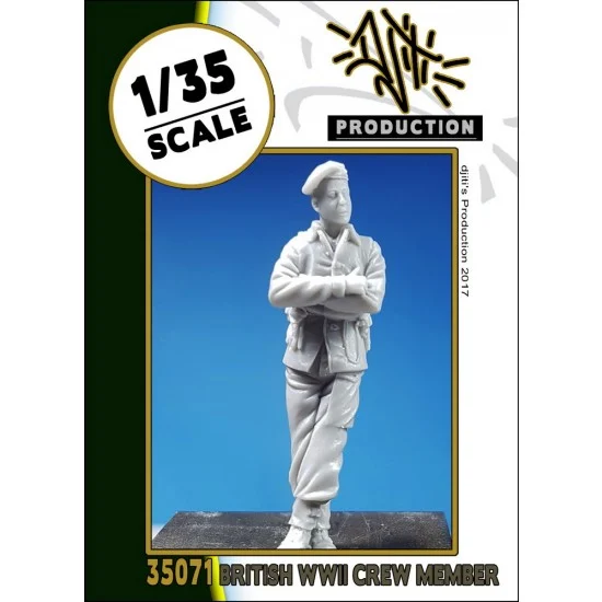 Djiti's Production 35071 1/35 WWII British Crew Member Wearing Typical Leather Jacket - Model Figures