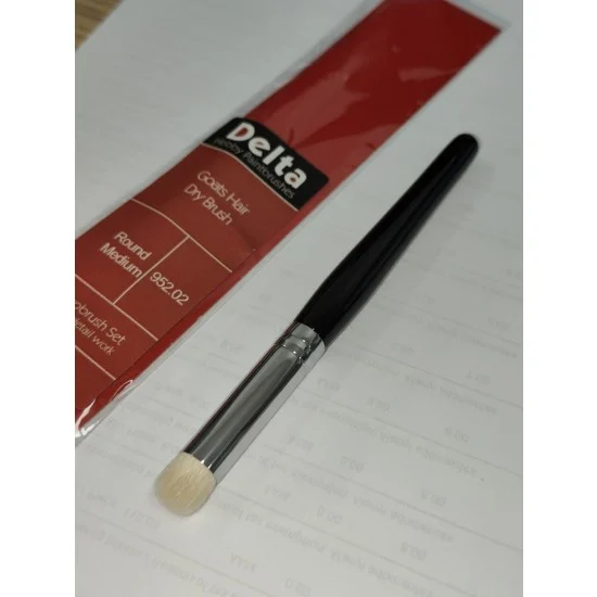 Delta 95202 Goats Hair Dry Brush #Round Medium - Hobby & Model Paints