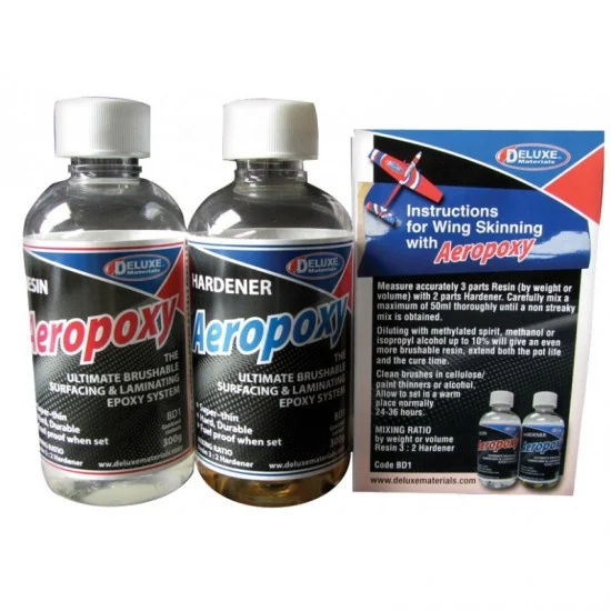 Deluxe Materials BD1 Aeropoxy Laminating Resin & Hardener (2 x 300g) - Hobby & Model Paints