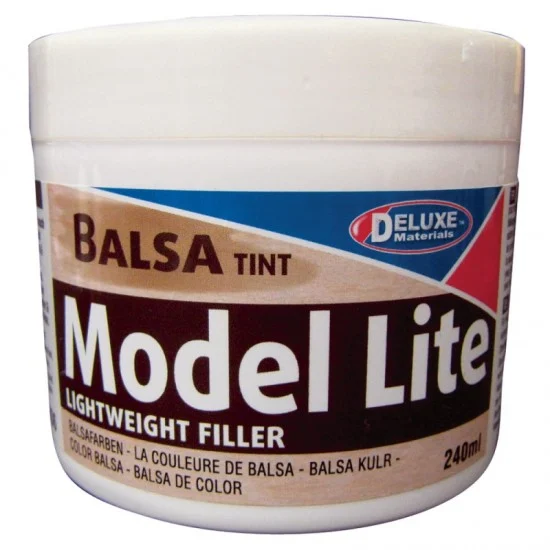 Deluxe Materials BD6 Model Lite Lightweight Filler (240ml, balsa tint) - Hobby Tools & Supplies