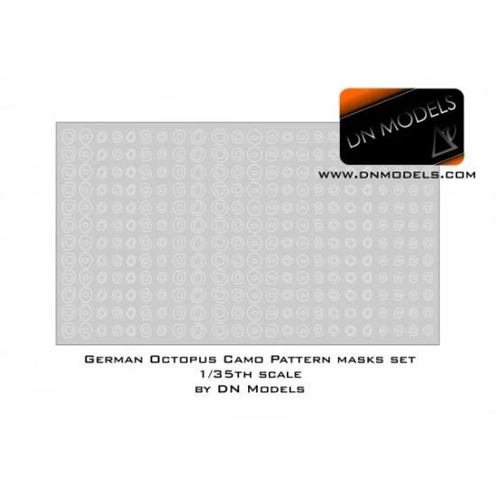 DN Models 35-827-025 1/35 Octopus Camouflage Pattern Paint Masks