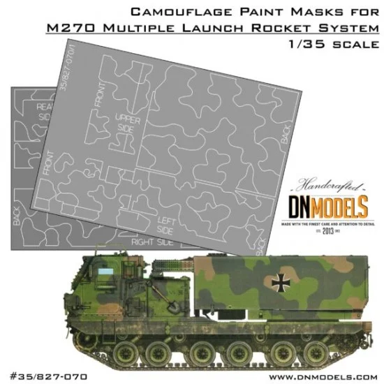 DN Models 35-827-070 1/35 MLRS M270 (MARS) Camouflage Paint Masks for Trumpeter kit #01046