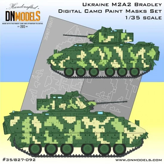 DN Models 35-827-092 1/35 Ukraine M2A2 Bradley Digital Camouflage Paint Mask Set