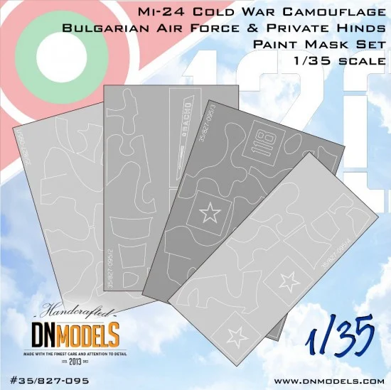 DN Models 35-827-095 1/35 Cold War Mi-24D Bulgarian Private Paint Mask for Trumpeter kits