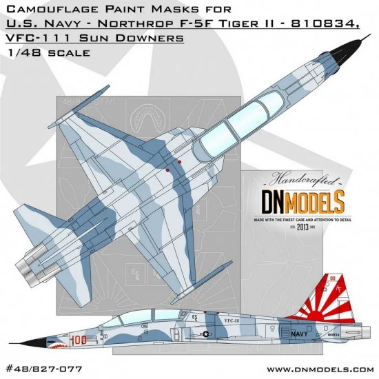 DN Models 48-827-077 1/48 US Navy F-5F VFC-111 Sun Downers Camouflage Paint Masking