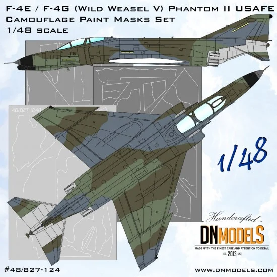 DN Models 48-827-124 1/48 F-4E/G Wild Weasel V Phantom II USAFE Camo Masking for Zoukei-Mura/MENG/Hasegawa