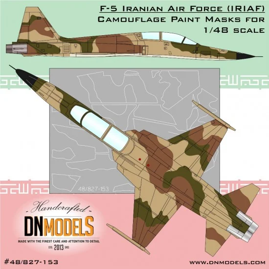 DN Models 48-827-153 1/48 F-5 Iranian Air Force /IRIAF/ Camouflage Paint Masks