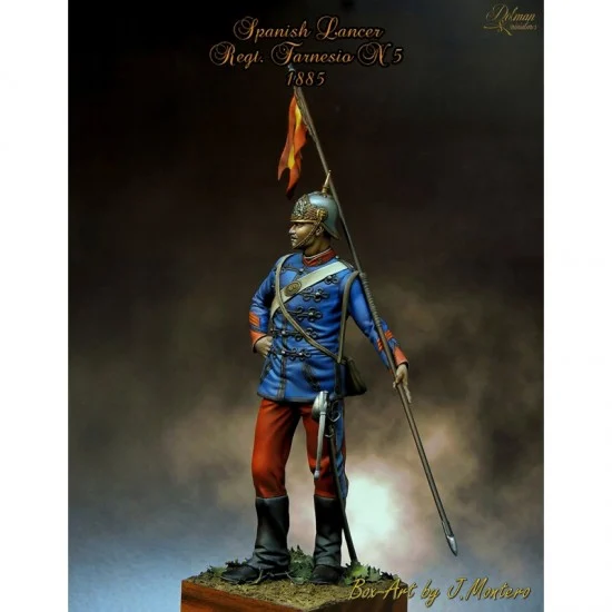 Dolman miniatures F90-13 90mm Scale Spanish Lancer Reg Farnesio 1885