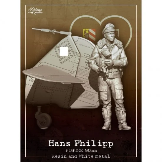 Dolman miniatures F90-20 90mm Scale Hans Philipp with Messerschmitt Bf 109 Tail
