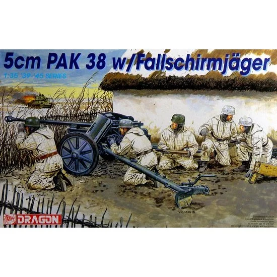 Dragon 6118 1/35 5cm Pak 38 w/Fallschirmjager - Military Vehicles & Tanks