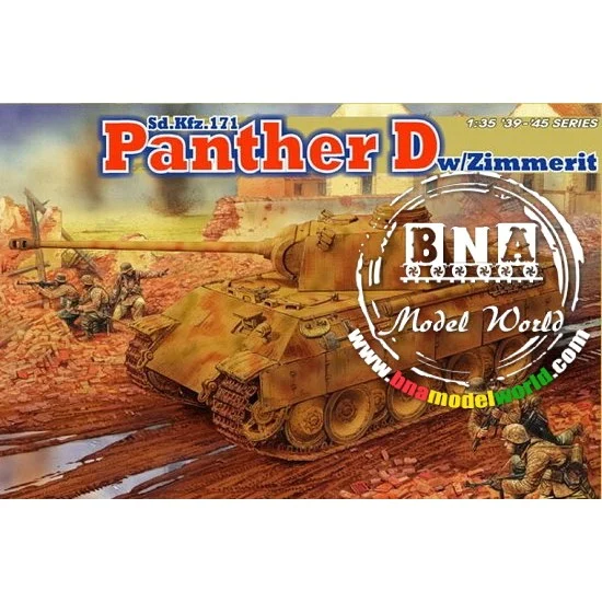 Dragon 6428 1/35 Panther Ausf.D w/Zimmerit Coating - Military Vehicles & Tanks