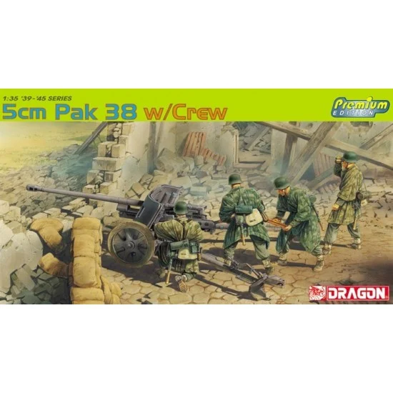 Dragon 6444 1/35 5cm Pak 38 w/Gun Crew - Military Vehicles & Tanks