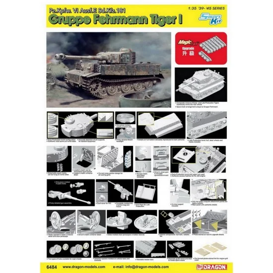 Dragon 6484 1/35 SdKfz.181 Pz.Kpfw.VI Ausf.E Gruppe Fehrmann Tiger I - Military Vehicles & Tanks