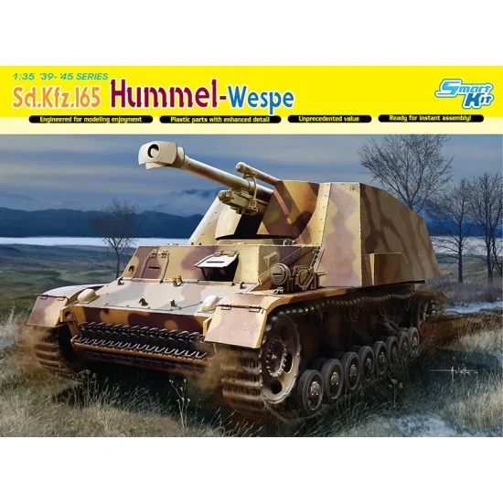 Dragon 6535 1/35 WWII SdKfz.165 Hummel-Wespe le Pz.Haub auf Hummel Fahrgestell [Smark Kit]