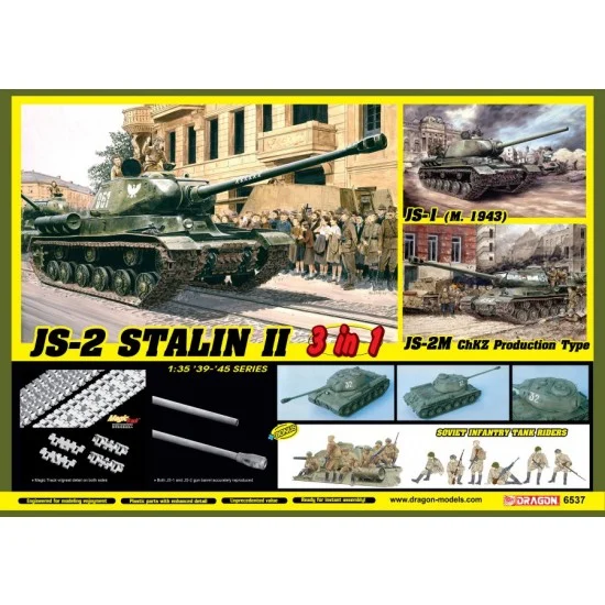 Dragon 6537 1/35 JS-2 Stalin II (3in1) & Soviet Infantry Tank Riders