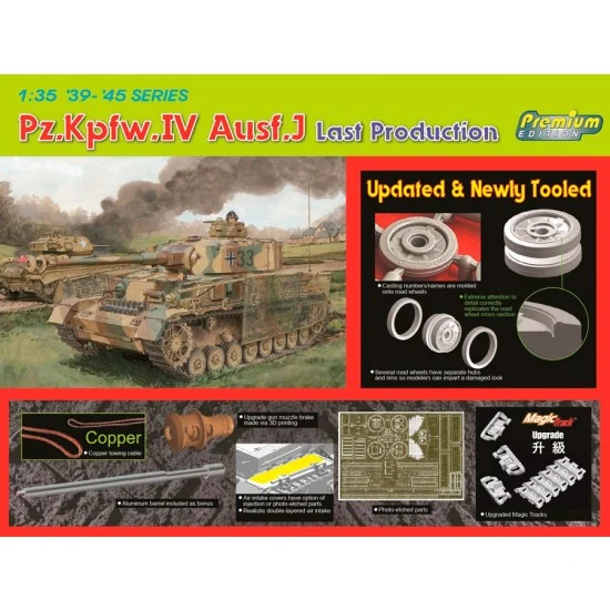 Dragon 6729 1/35 Pz.Kpfw.Iv Ausf.J Last Production [Premium Edition] - Military Vehicles & Tanks