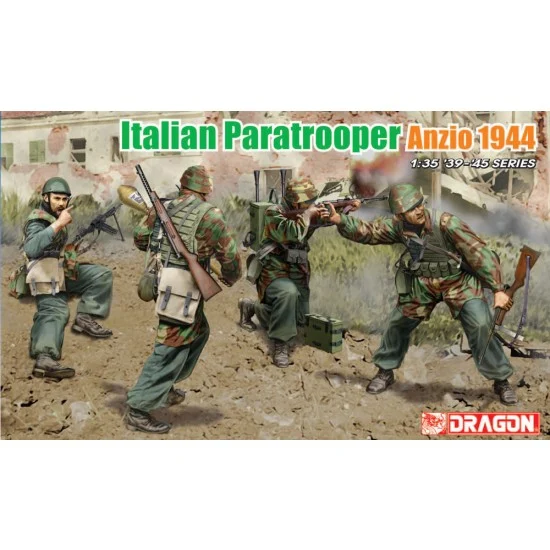 Dragon 6741 1/35 Italian Paratroopers Anzio 1944 (4 Figures) - Model Figures