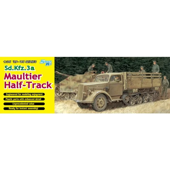 Dragon 6761 1/35 WWII SdKfz.3a Maultier Half Track [Smart Kit] - Military Vehicles & Tanks
