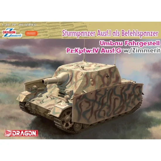 Dragon 6819 1/35 Sturmpanzer Ausf.I als Befehlspanzer (Umbau Fahrgestell PzKpfw.IV Ausf.G) w/Zimmerit - Military Vehicles & Tanks