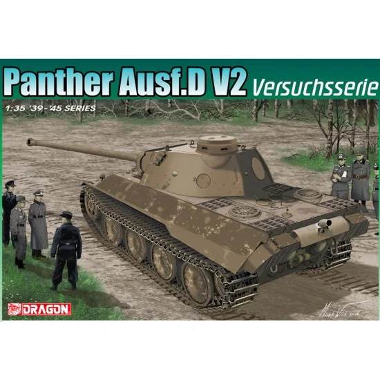 Dragon 6830 1/35 Panther Ausf.D V2 Versuchsserie [Smart Kit] - Military Vehicles & Tanks