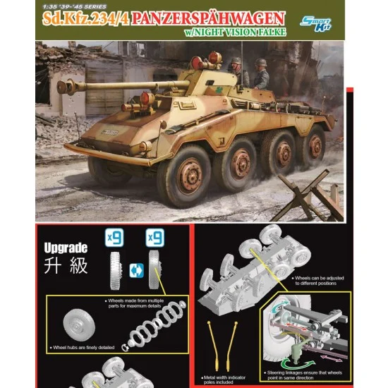 Dragon 6836 1/35 SdKfz.234/4 with Night Vision Falke - Military Vehicles & Tanks