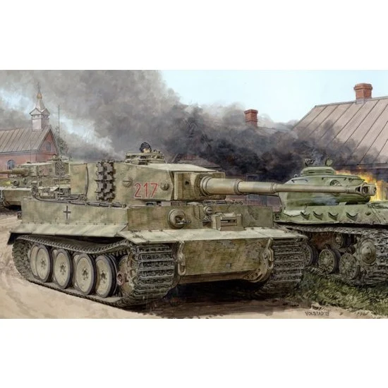 Dragon 6888 1/35 Tiger I Mid-Production w/Zimmerit Otto Carius (Battle of Malinava Village 1944)