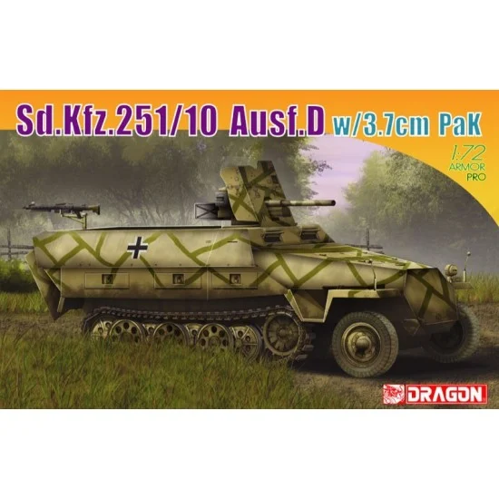 Dragon 7280 1/72 SdKfz.251/10 Ausf.D w/3.7cm PaK - Military Vehicles & Tanks