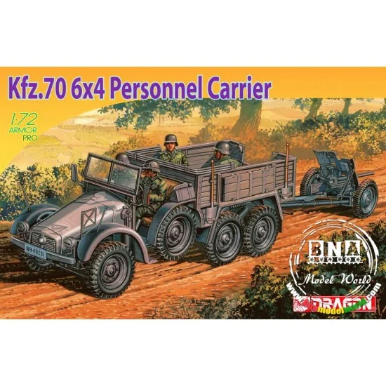 Dragon 7377 1/72 Kfz.70 6x4 Personnel Carrier + 3.7cm PaK 35/36 - Military Vehicles & Tanks