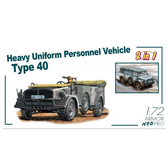 Dragon 7379 1/72 Heavy Uniform Personnel Vehicle Type 40 (2in1) - Military Vehicles & Tanks