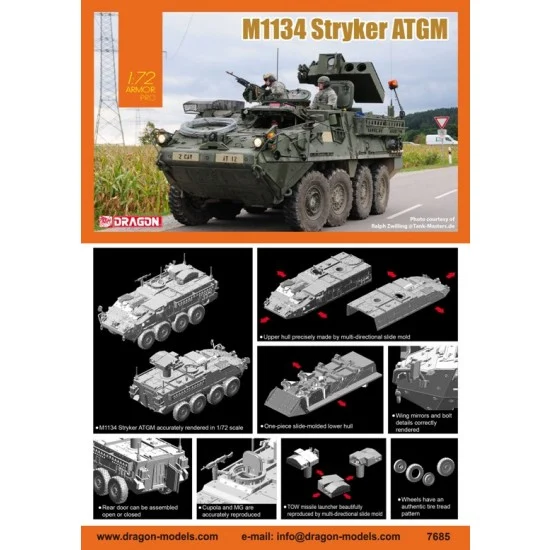 Dragon 7685 1/72 M1134 Stryker ATGM - Military Vehicles & Tanks