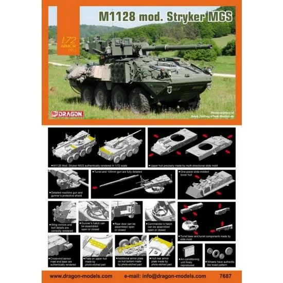 Dragon 7687 1/72 M1128 Mod. Stryker MGS - Military Vehicles & Tanks