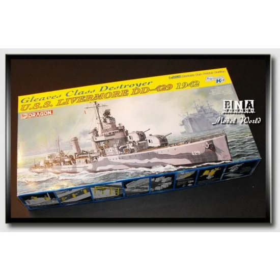 Dragon 1027 1/350 USS Livermore DD-429 1942 Gleaves Class Destroyer