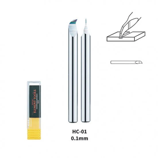 Dspiae HC-01 0.1mm Tungsten Steel Hook Broach (Scriber) Shank Dia: 3.175mm