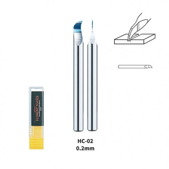 Dspiae HC-02 0.2mm Tungsten Steel Hook Broach (Scriber) Shank Dia: 3.175mm